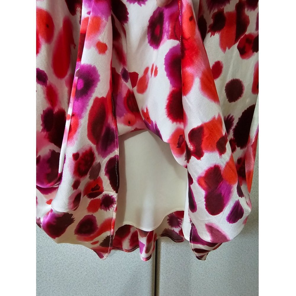 Women Midi Dress, Floral Rhinestone Lined Party Gown with Pockets, Size L - Picture 5 of 6